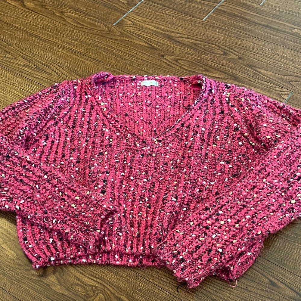 Small Gentle Fawn Pink Cropped Sweater